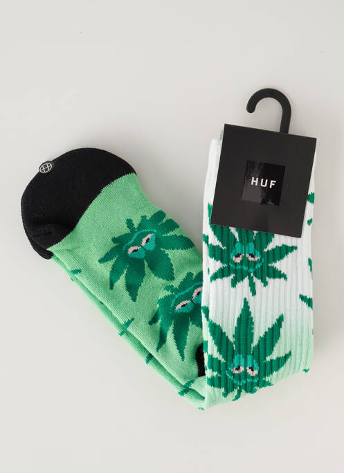 Chaussettes vert HUF pour unisexe