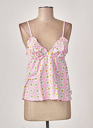 Pyjama manches bretelles rose MISS ACHILE femme
