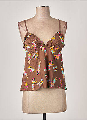 Pyjama coupe cintrée marron MISS ACHILE femme