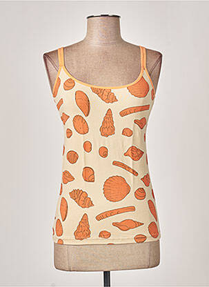 Pyjama manches bretelles beige MISS ACHILE femme