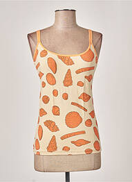 Pyjama manches bretelles beige MISS ACHILE femme