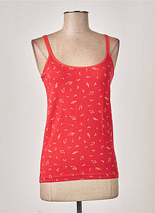Pyjama manches bretelles rouge MISS ACHILE femme