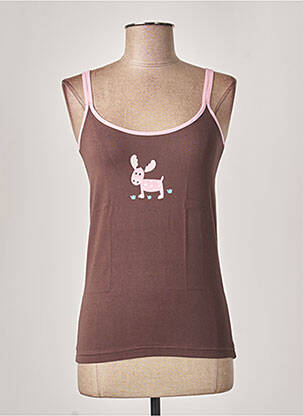 Pyjama ajustée marron MISS ACHILE femme