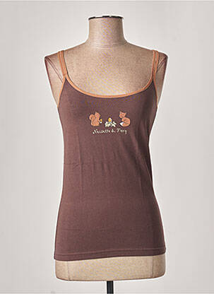 Pyjama ajustée marron MISS ACHILE femme