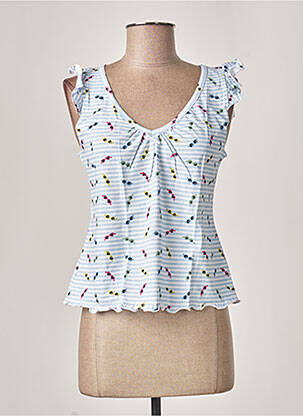 Pyjama col v bleu MISS ACHILE femme