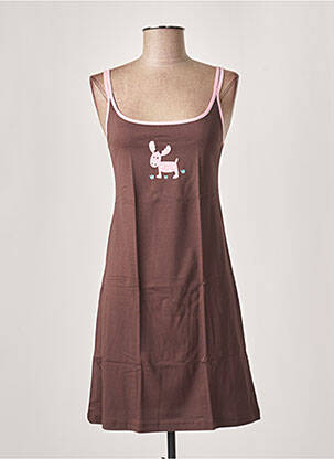 Nuisette/combinette col rond marron MISS ACHILE femme