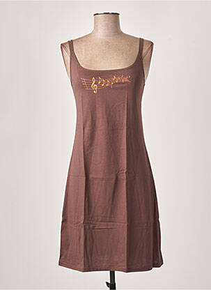 Nuisette/combinette col rond marron MISS ACHILE femme