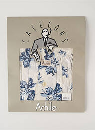 Caleçon imprimé fleurs bleu ACHILE homme