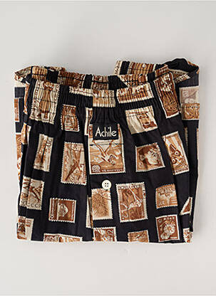 Caleçon imprimé fantaisie marron ACHILE homme