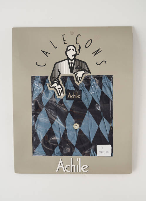 Caleçon imprimé fantaisie bleu ACHILE homme