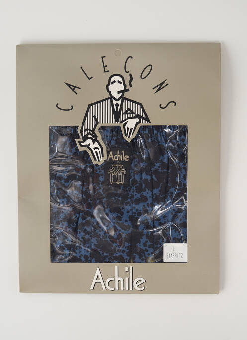 Caleçon imprimé fantaisie bleu ACHILE homme