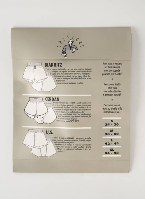 Caleçon beige ACHILE pour homme