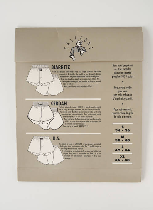 Caleçon beige ACHILE pour homme