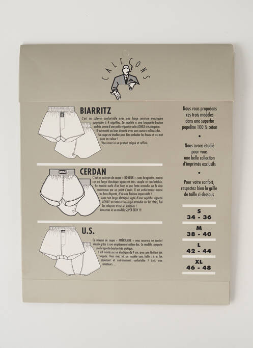 Caleçon bleu ACHILE pour homme