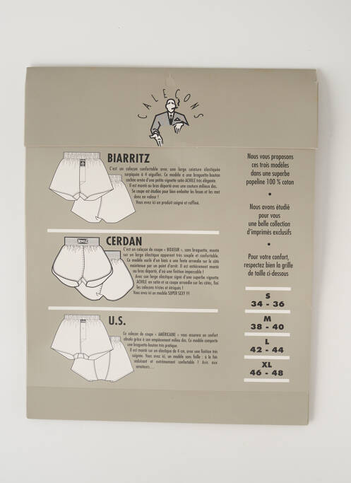 Caleçon bleu ACHILE pour homme