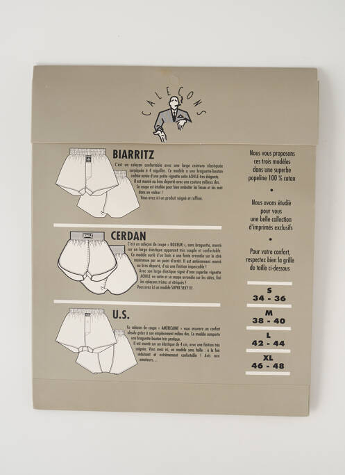 Caleçon bleu ACHILE pour homme