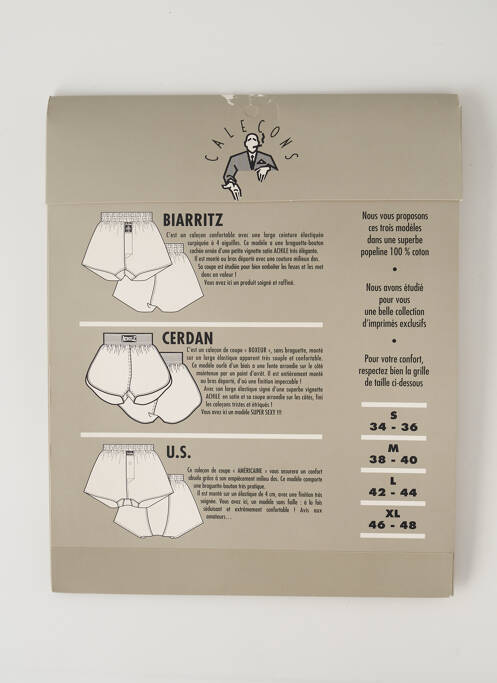 Caleçon bleu ACHILE pour homme