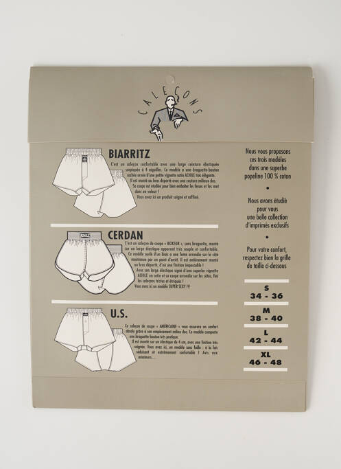 Caleçon bleu ACHILE pour homme