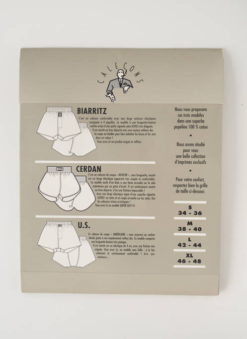 Caleçon gris ACHILE pour homme