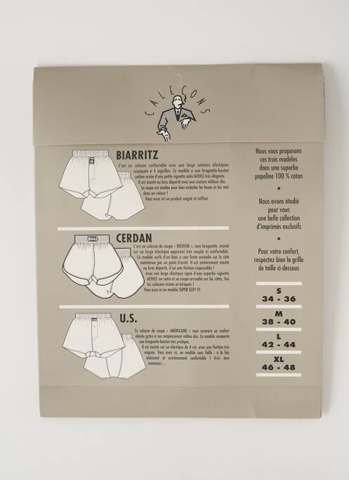 Caleçon noir ACHILE pour homme