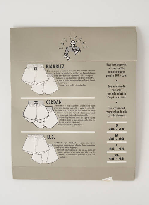 Caleçon vert ACHILE pour homme