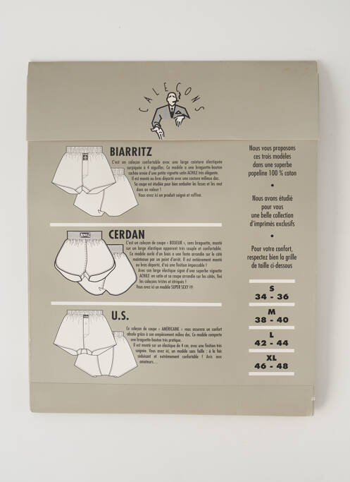 Caleçon vert ACHILE pour homme