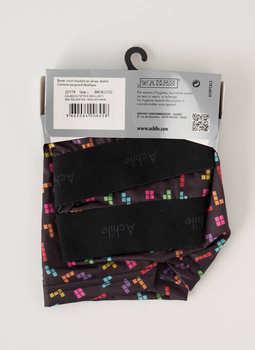 Boxer noir ACHILE pour homme