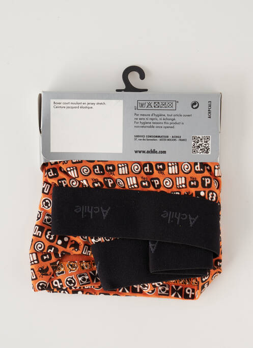 Boxer orange ACHILE pour homme