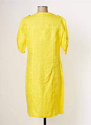 Robe mi-longue manches longues manches longues jaune PAUL BRIAL femme