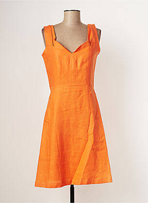 Robe mi-longue orange PAUL BRIAL pour femme