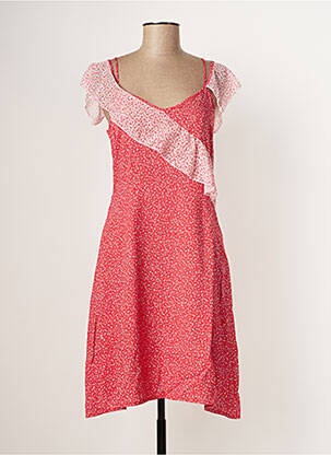 Robe mi-longue fermeture zippée au dos fines bretelles rouge PAUL BRIAL femme