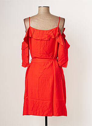 Robe courte coupe cintrée fines bretelles orange PAUL BRIAL femme