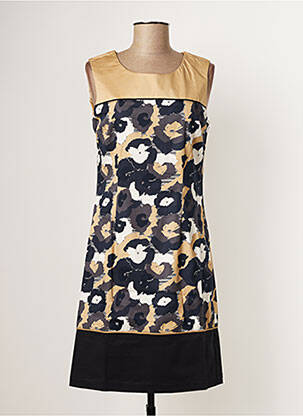 Robe mi-longue sans manche sans manche beige PAUL BRIAL femme