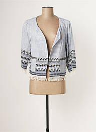 Veste casual col rond bleu PAUL BRIAL femme