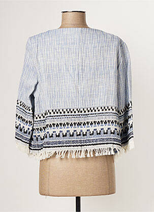 Veste casual col rond bleu PAUL BRIAL femme