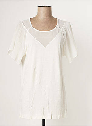 T-shirt col rond manches courtes beige PAUL BRIAL femme