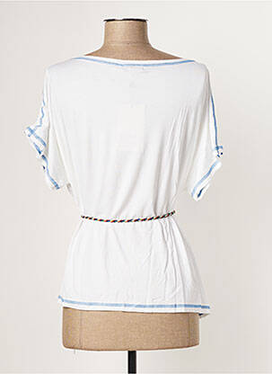 T-shirt stretch manches courtes blanc PAUL BRIAL femme