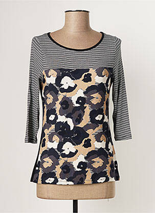 T-shirt manches 3/4 manches 3/4 noir PAUL BRIAL femme