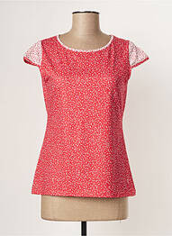 T-shirt stretch manches courtes rouge PAUL BRIAL femme