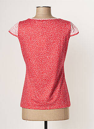 T-shirt stretch manches courtes rouge PAUL BRIAL femme