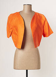 Boléro manches courtes orange PAUL BRIAL femme