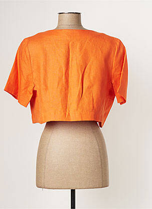 Boléro manches courtes orange PAUL BRIAL femme