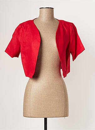 Boléro manches courtes rouge PAUL BRIAL femme