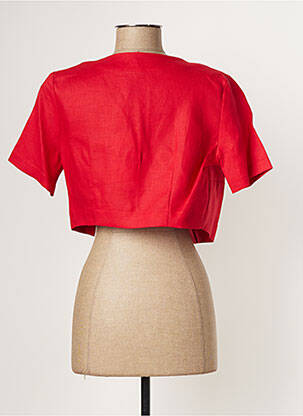 Boléro manches courtes rouge PAUL BRIAL femme