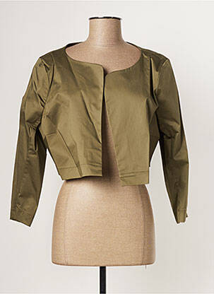Boléro effet matière satinée vert PAUL BRIAL femme