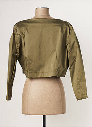 Boléro effet matière satinée vert PAUL BRIAL femme