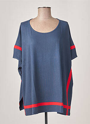 T-shirt coupe droite manches courtes bleu MALOKA femme