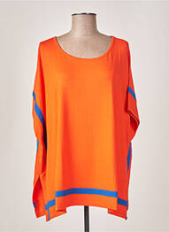T-shirt coupe droite manches courtes orange MALOKA femme