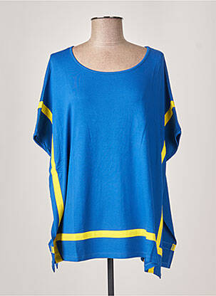 T-shirt coupe droite manches courtes bleu MALOKA femme