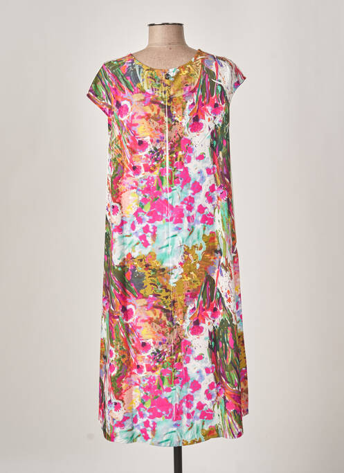 Robe mi-longue rose MALOKA pour femme